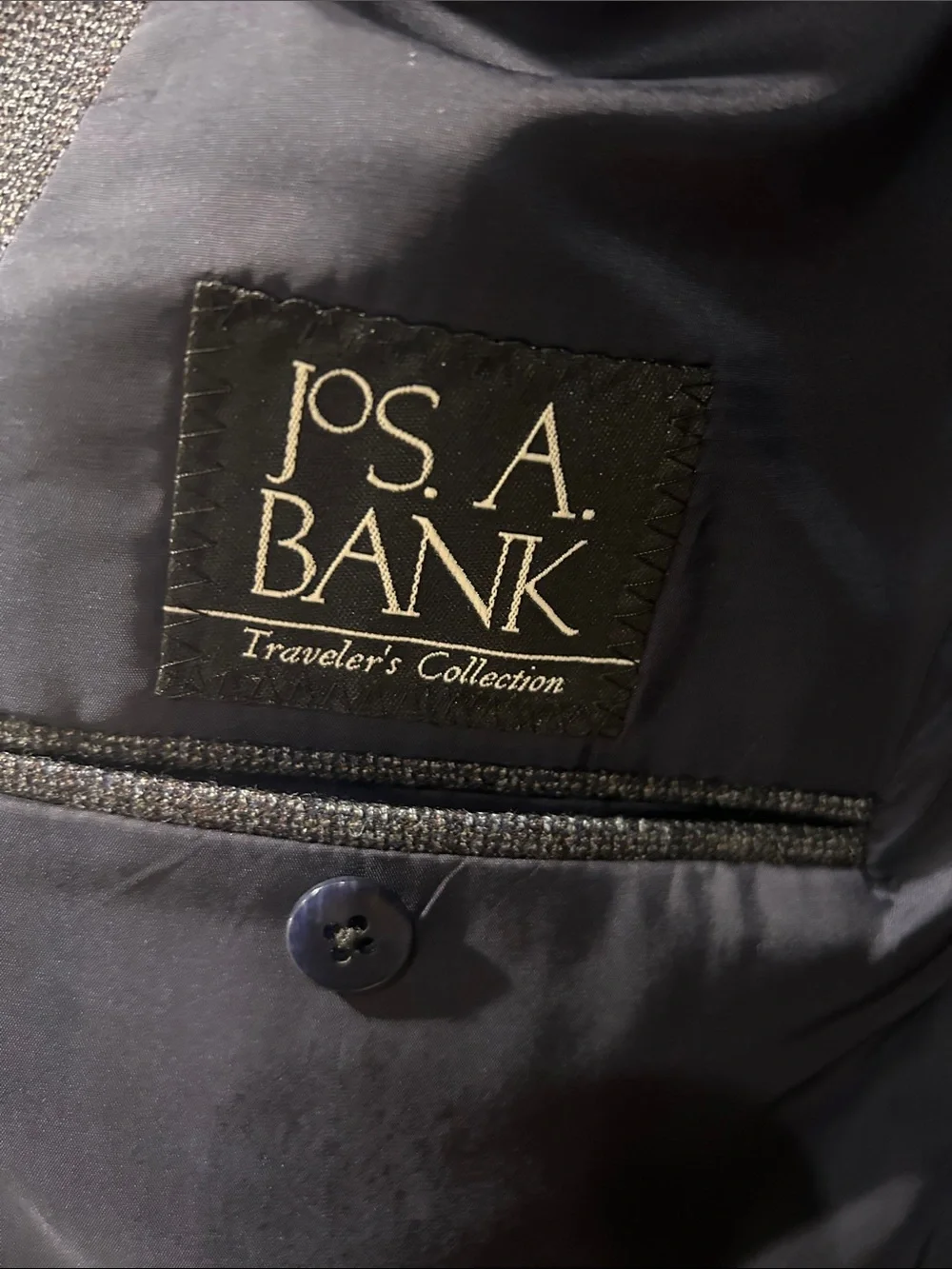 Jos. A. Bank Charcoal Gray Two-Button Sport Coat 46S